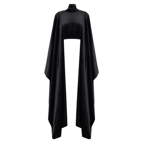 Velvet Agbada Sleeves Crop Top