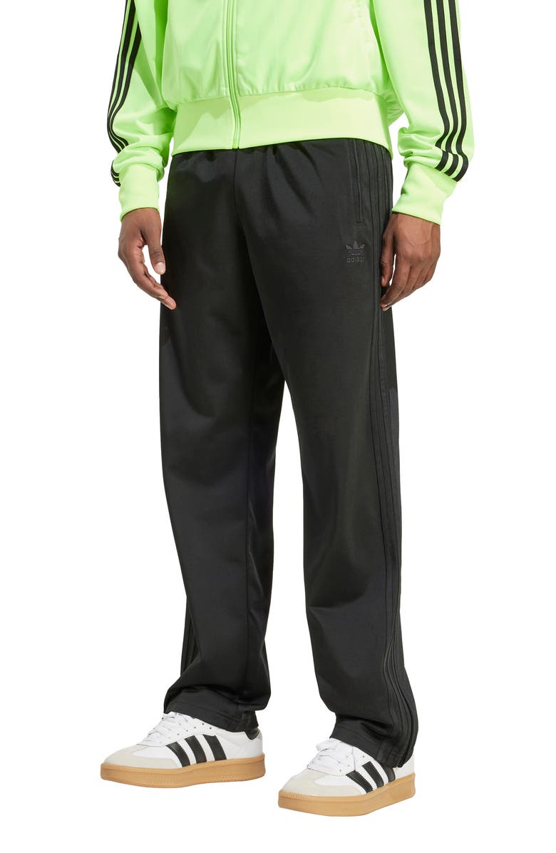 adidas Firebird Recycled Polyester Track Pants, Main, color, Black/ Black