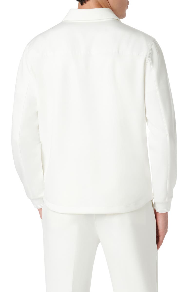 Bugatchi Knit Shirt Jacket, Alternate, color, Chalk