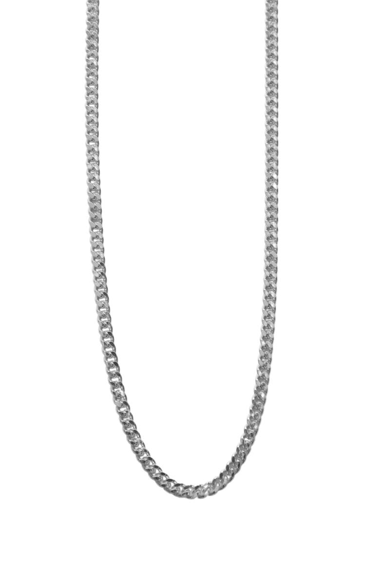 Argento Vivo Sterling Silver Men
s Curb Chain Necklace
Bracelet Set, Alternate, color, Silver