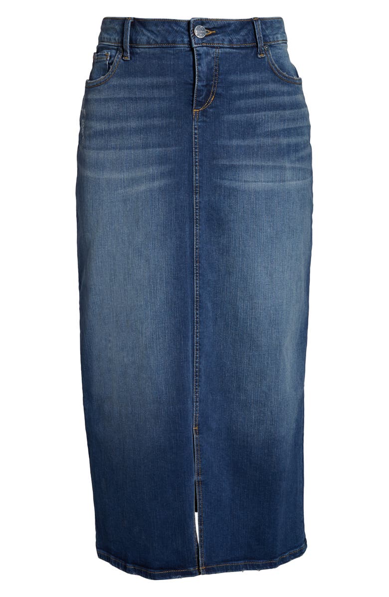 SLINK Jeans Long Denim Skirt, Alternate, color, 
