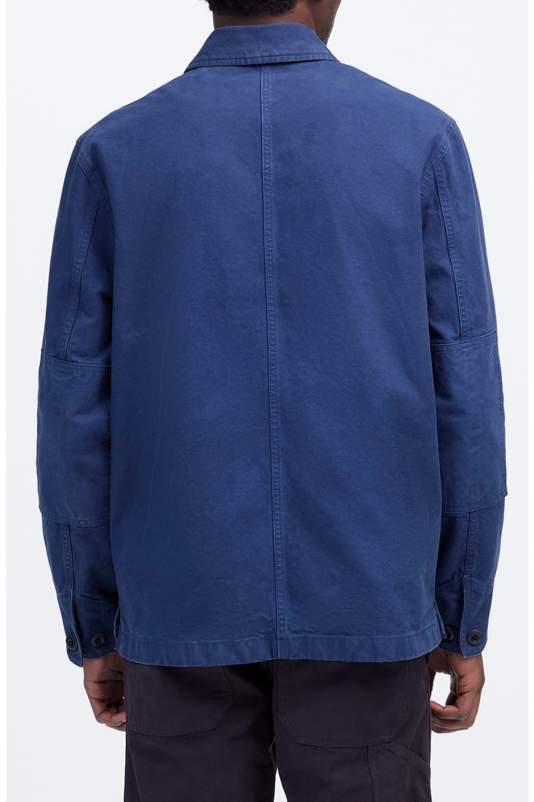 Overshirt in Garment-Dyed Canvas, Alternate, color, VINTAGE FRENCH BLUE