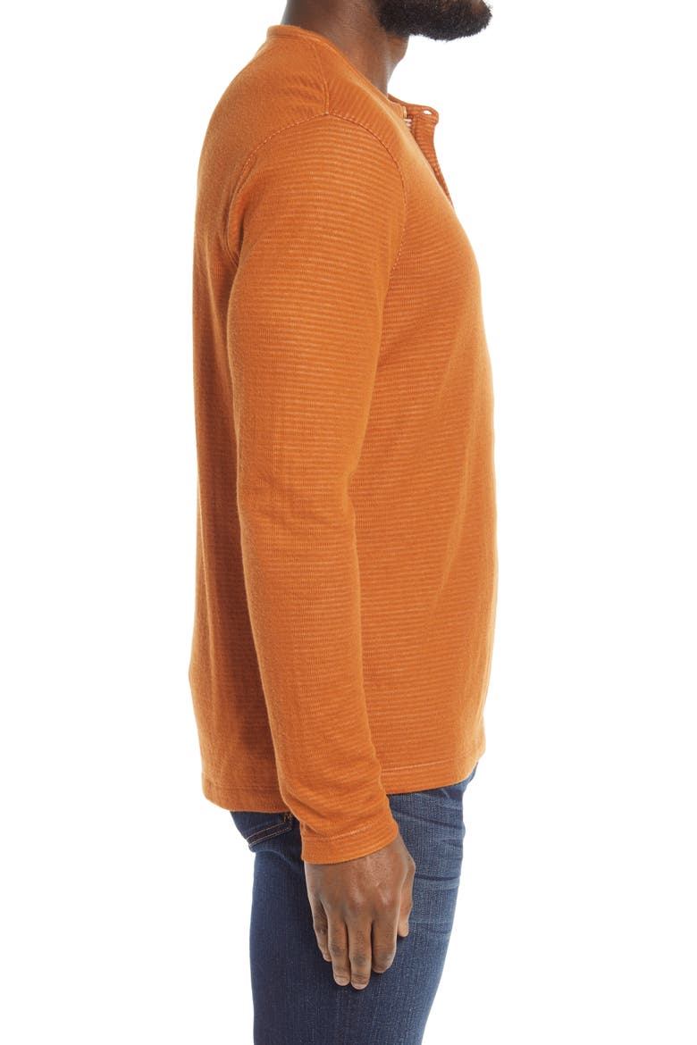 Stripe Long Sleeve Henley, Alternate, color, RUST GINGER WHITE TEXTURE