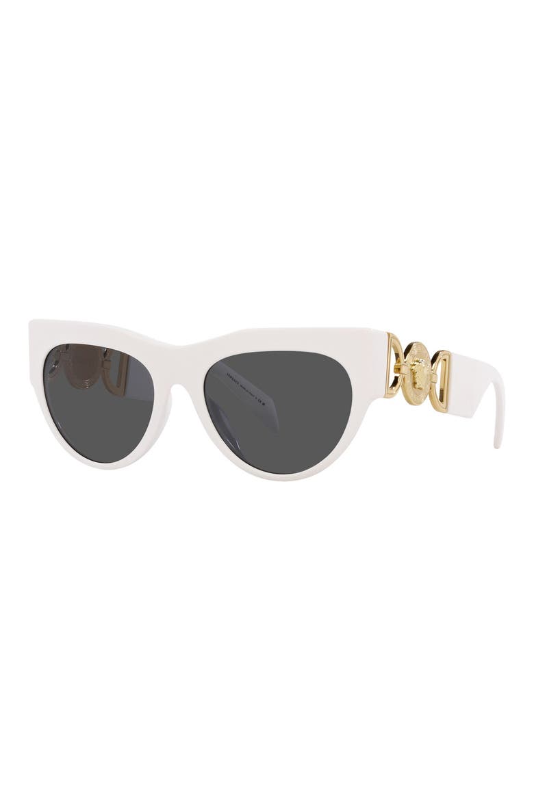 56mm Cat Eye Sunglasses, Alternate, color, WHITE