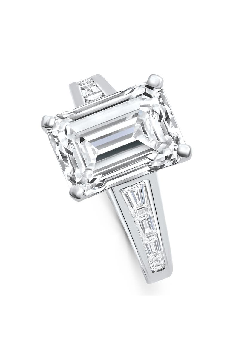 Bliss Diamond Certified 4 1/2Ct Emerald Diamond Baguette Engagement Ring 14k Gold Lab Grown, Alternate, color, 14K White Gold