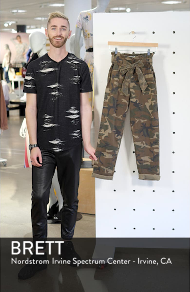 Camouflage Paperbag Waist Utility Trousers, sales video thumbnail