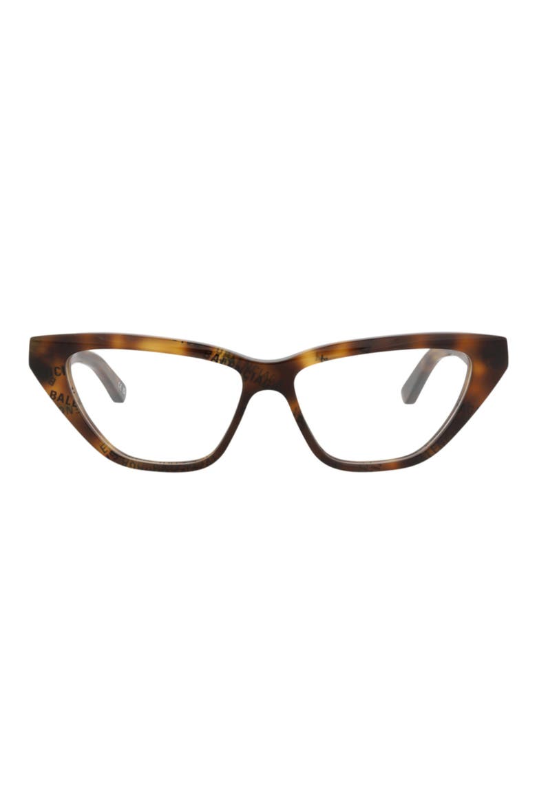 52mm Cat Eye Optical Glasses, Main, color, HAVANA HAVANA TRANSPARENT