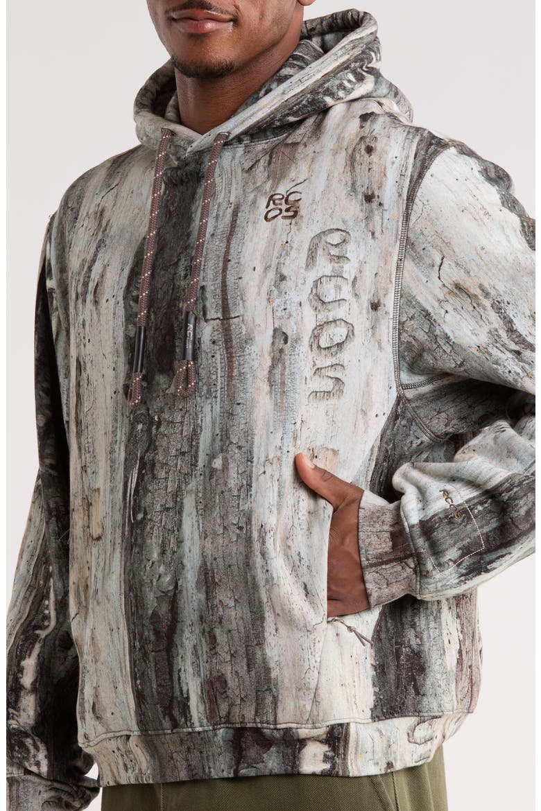 Treebark Camo Stack Logo Hoodie, Alternate, color, TREE BARK