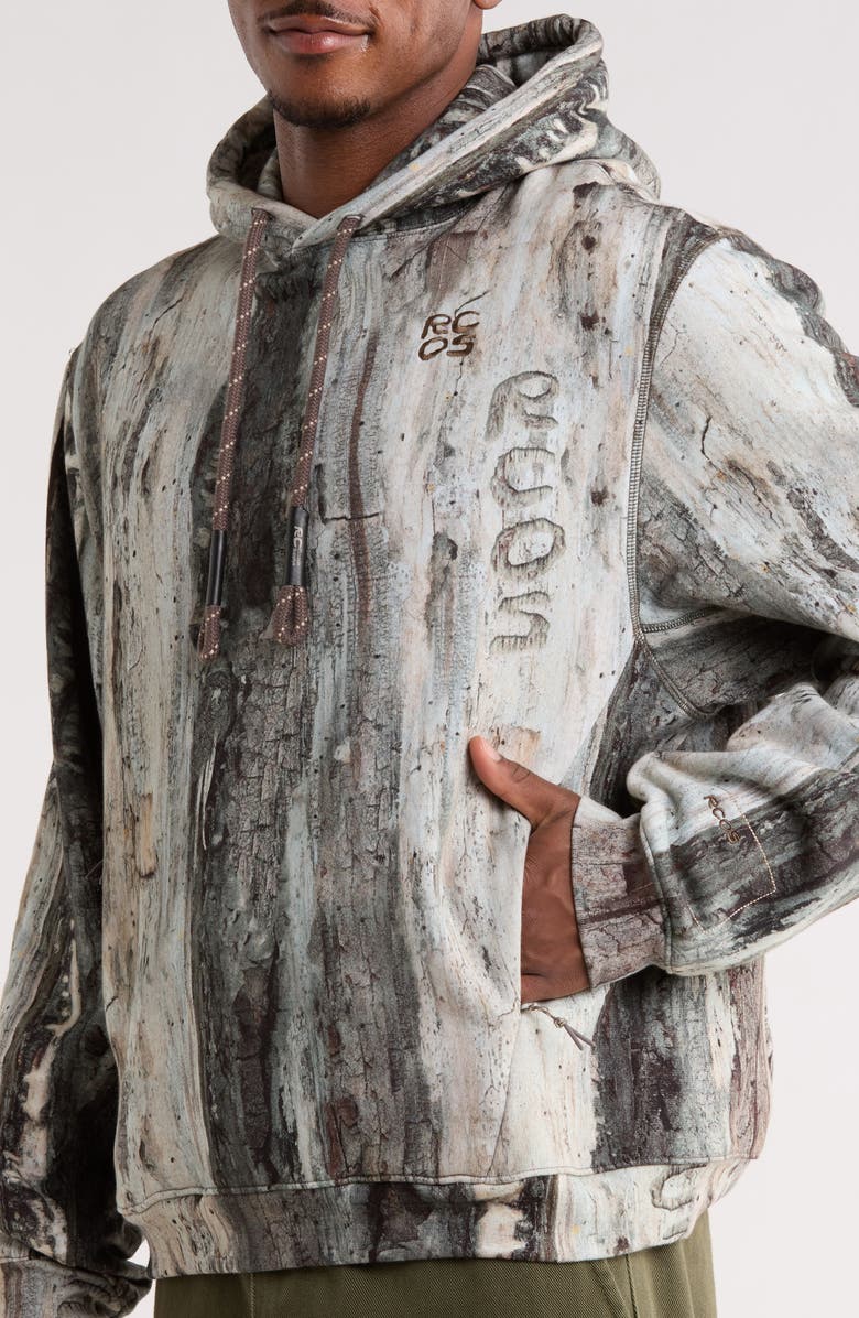 RC Outdoor Supply Treebark Camo Stack Logo Hoodie, Alternate, color, Tree Bark