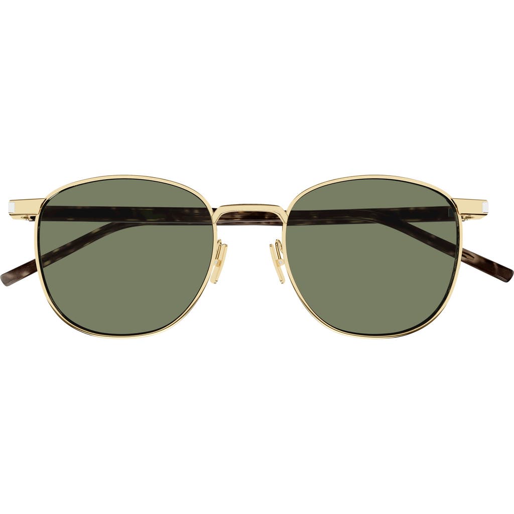 Saint Laurent 51mm Phantos Sunglasses In Gold