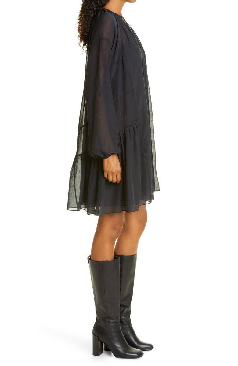 rag & bone Melody Long Sleeve Silk & Cotton Minidress, Alternate, color, 