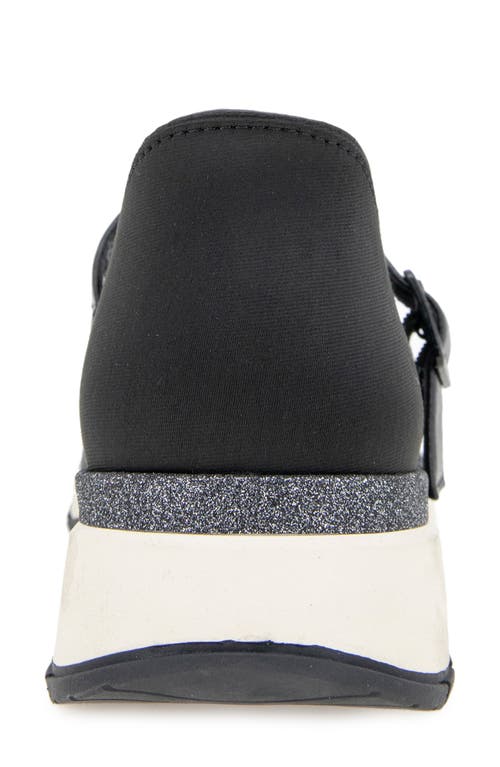 Reaction Kenneth Cole Kuerq Ez Mary Jane Sneaker In Black Knit