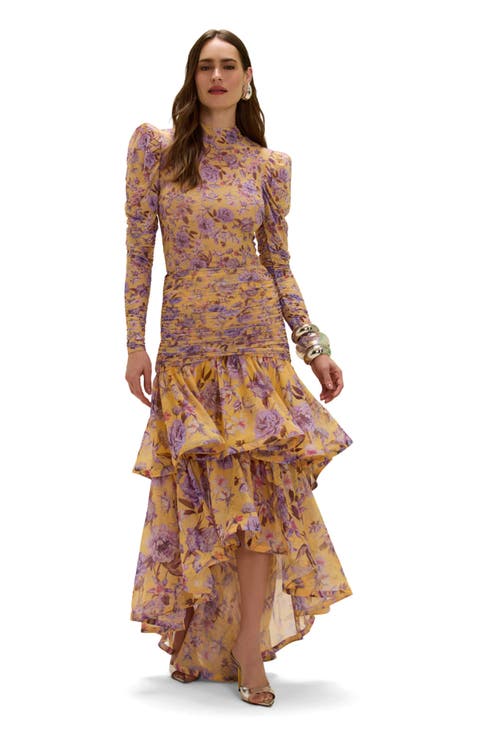 Peony Asymmetrical Midi Skirt