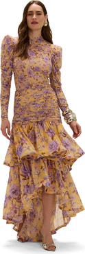 PatBO Peony Asymmetrical Midi Skirt