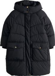 NEXT Kids' Padded Longline Puffer Coat