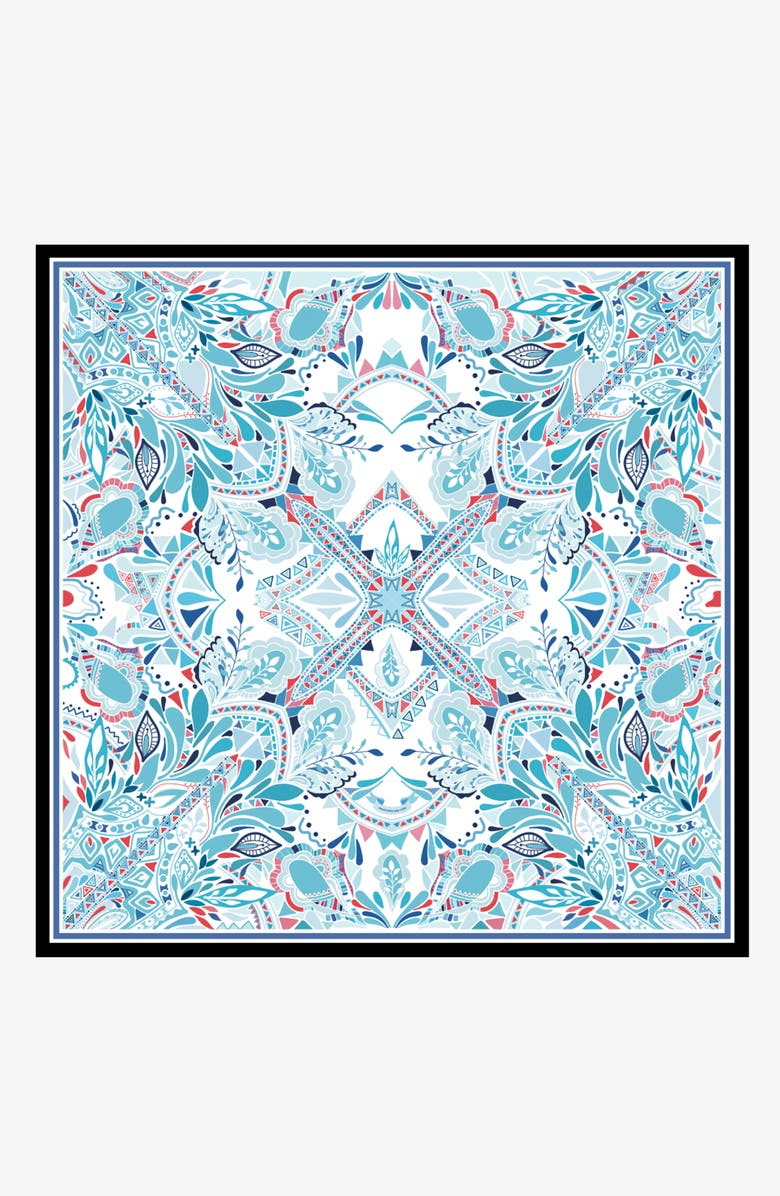 Jessie Zhao New York Silk Scarf Of The Ocean, Main, color,