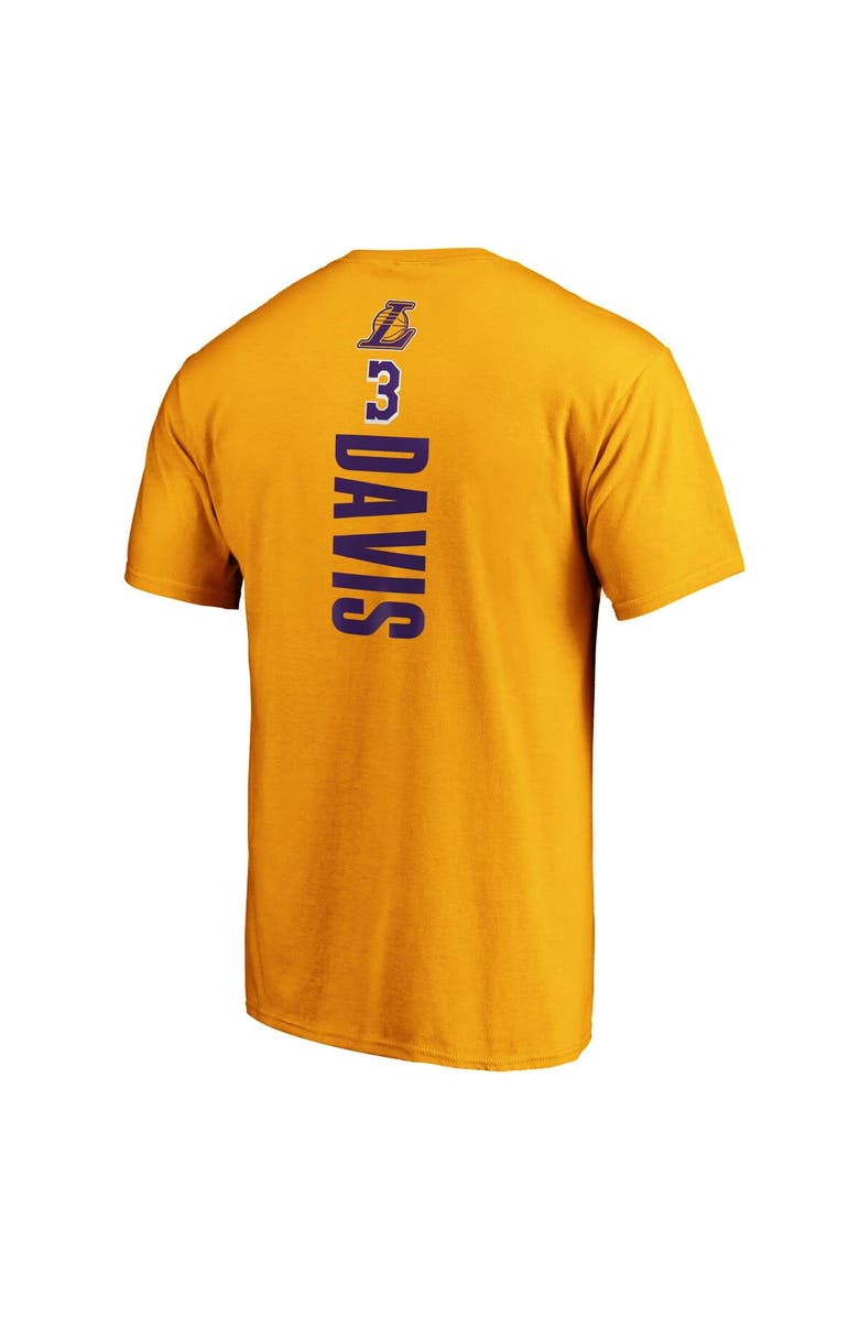 FANATICS Men's Fanatics Branded Anthony Davis Gold Los Angeles Lakers Playmaker Name & Number T-Shirt, Alternate, color, 