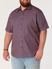 Synrgy by DXL Big & Tall Geometric Dot Print Sport Shirt