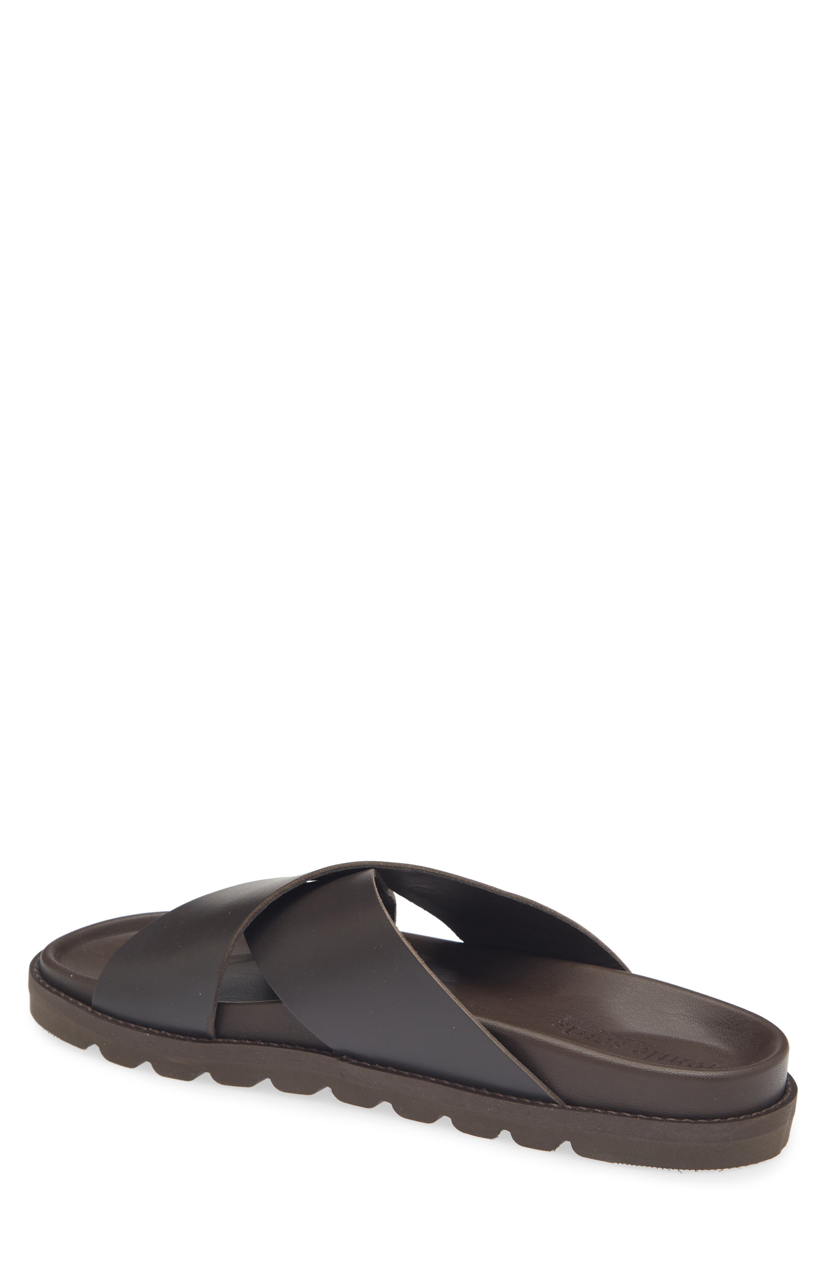 Braga Cross Strap Slide Sandal, Alternate, color, BROWN