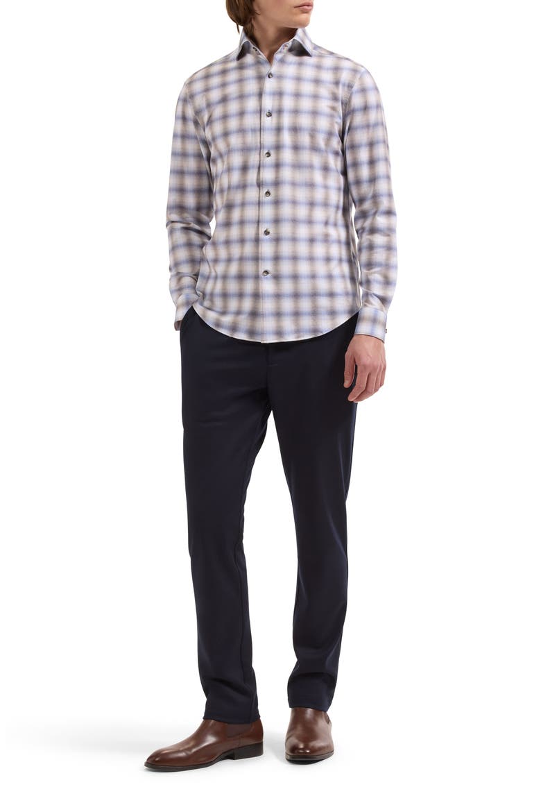 Devon OoohCotton® Plaid Button-Up Shirt, Alternate, color, TOBACCO