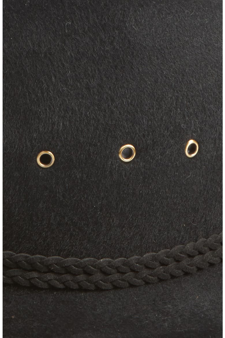 Stanwyck Wool Felt Fedora, Alternate, color, BLACK
