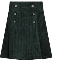 Charlotte & George Stripe Velour Invisible Side Zipper Skirt