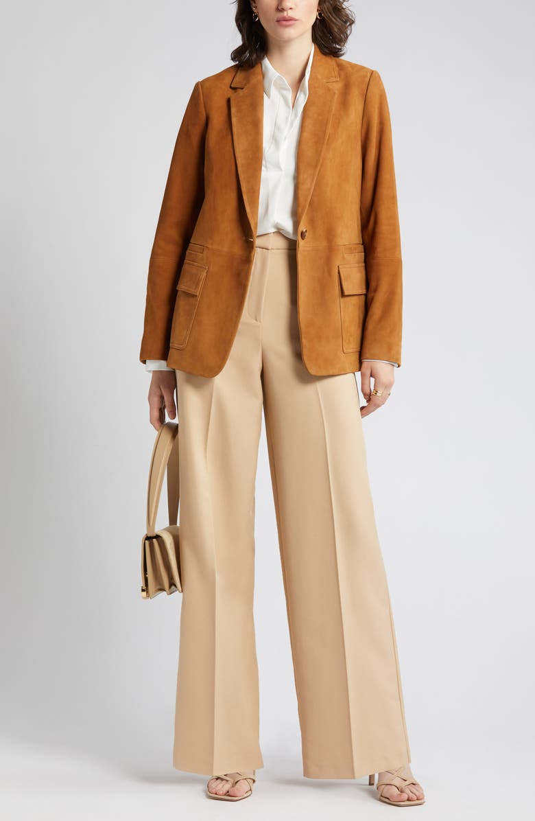 KOBI HALPERIN Brenna Suede Blazer, Main, color, 