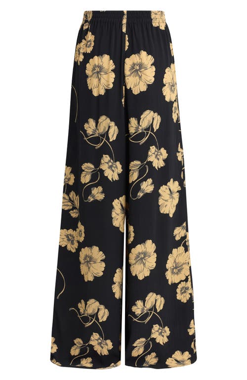 Shop Favorite Daughter High Waist Wide Leg Pants In Noir Fleur