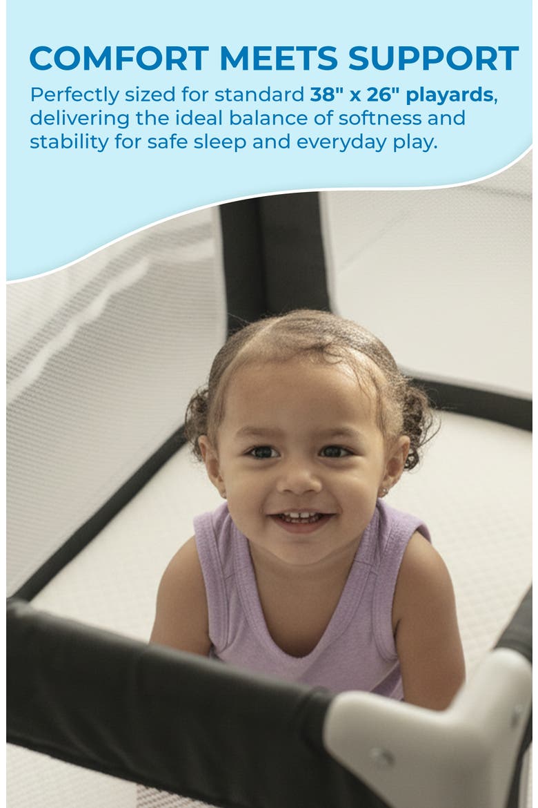 Pack and Play Mattress Washable Waterproof Hypoallergenic Topper, Alternate, color, White