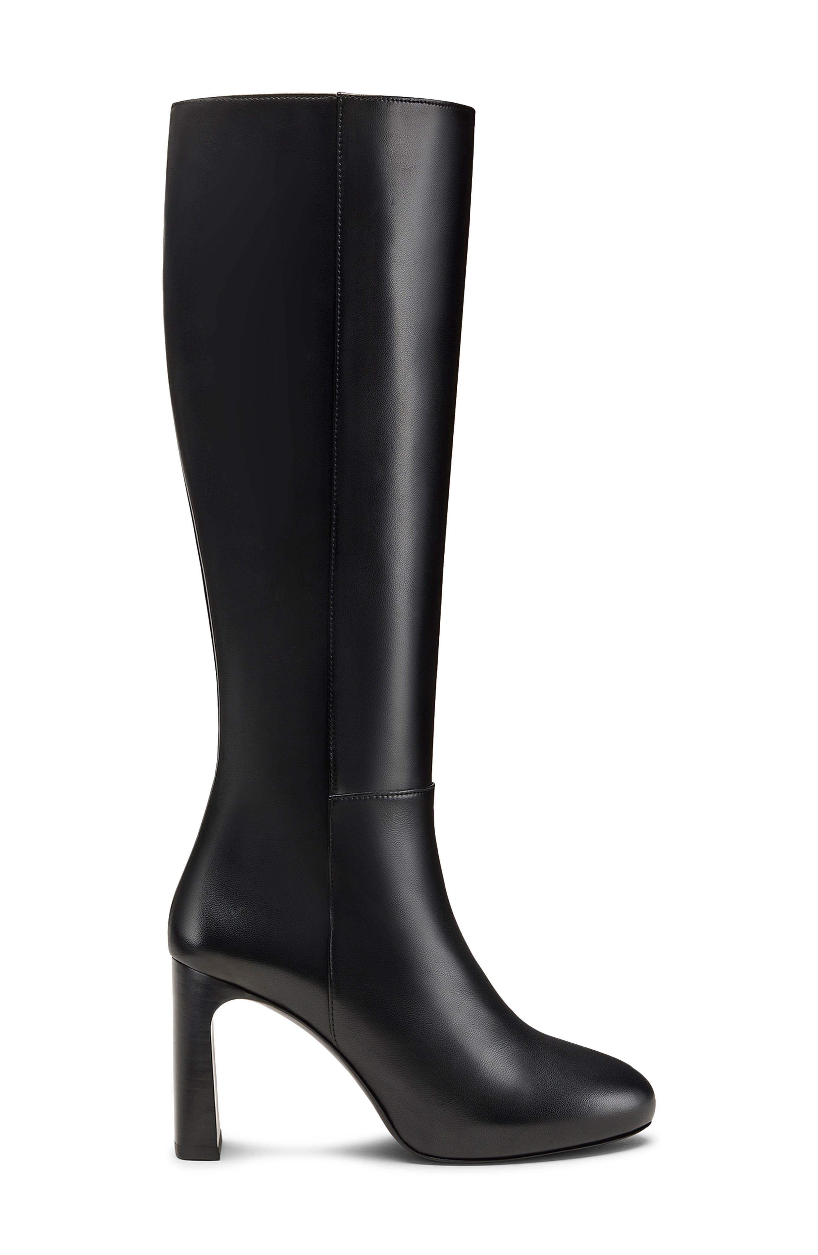 Stuart Weitzman Babette Platform Boot, Alternate, color, Black/ Black