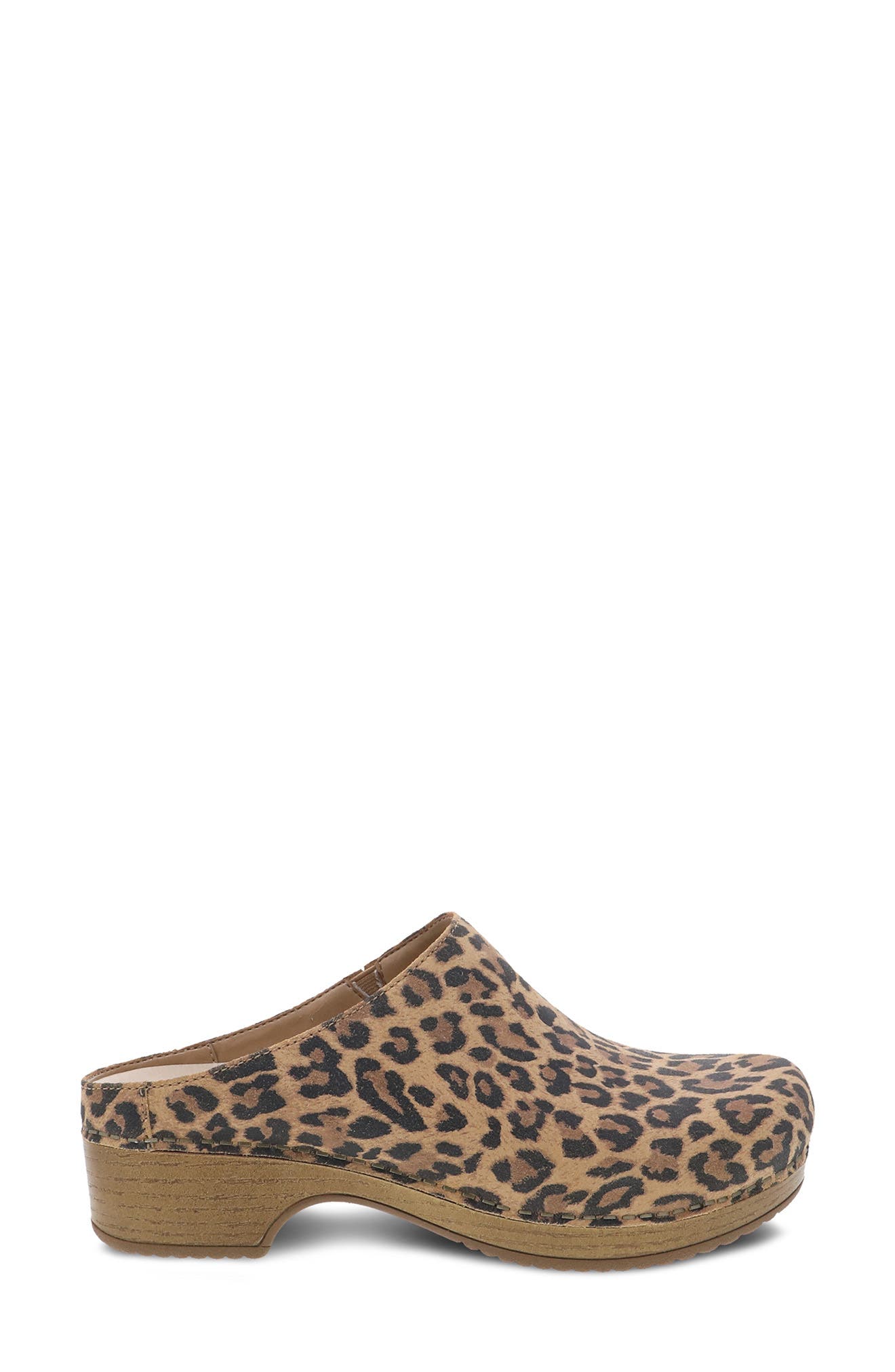 Brenda Clog, Alternate, color, LEOPARD SUEDE