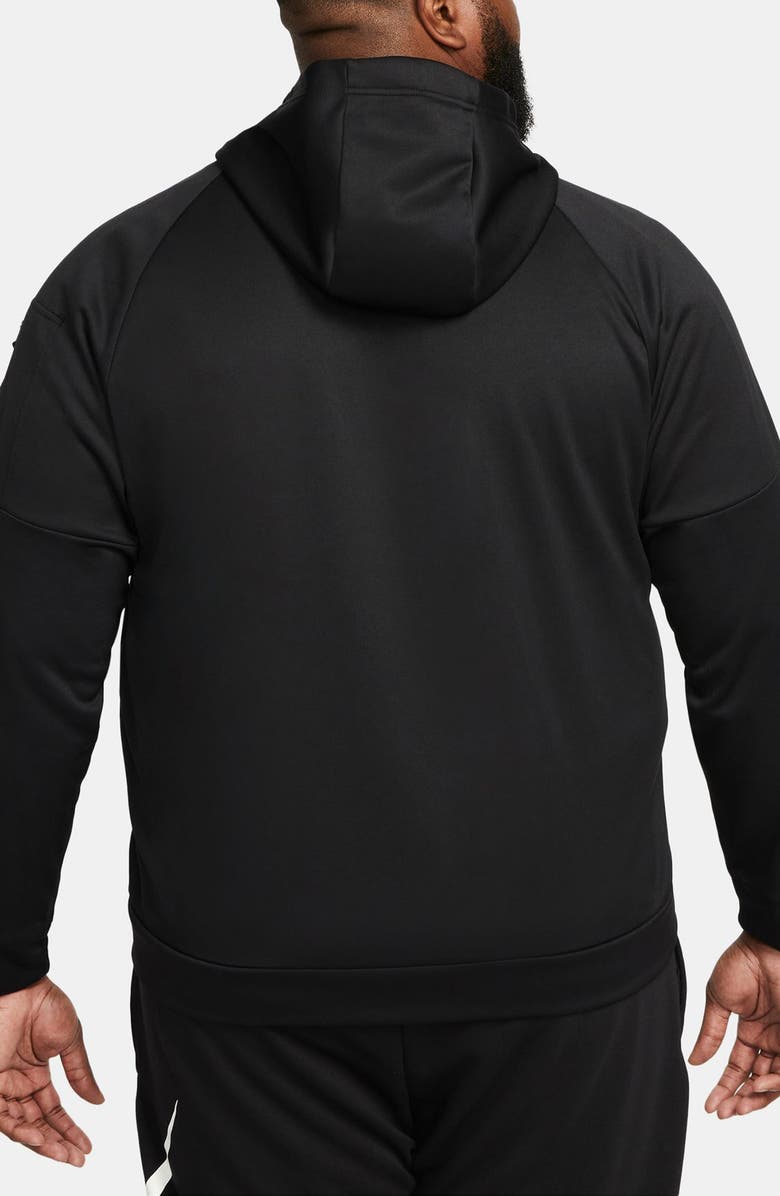 Nike Therma-FIT Fitness Full Zip Hoodie, Alternate, color, Black/ Black/ White