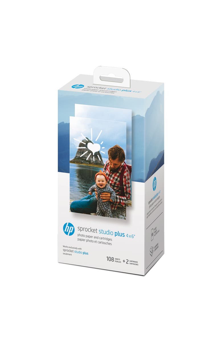 HP Sprocket Studio Plus 4x6 Photo Paper, Main, color, White