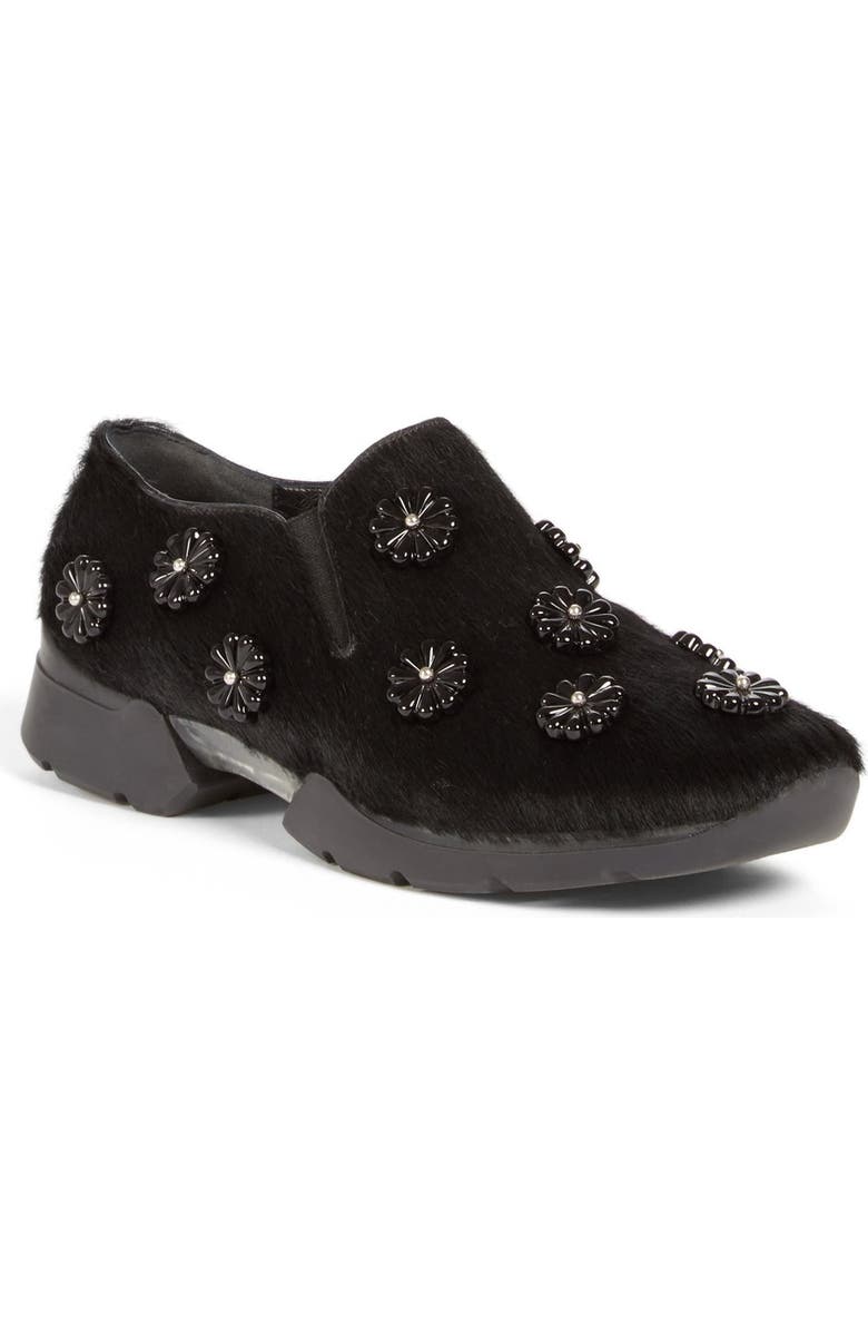 Simone Rocha Embellished Calf Hair Sneaker, Main, color,