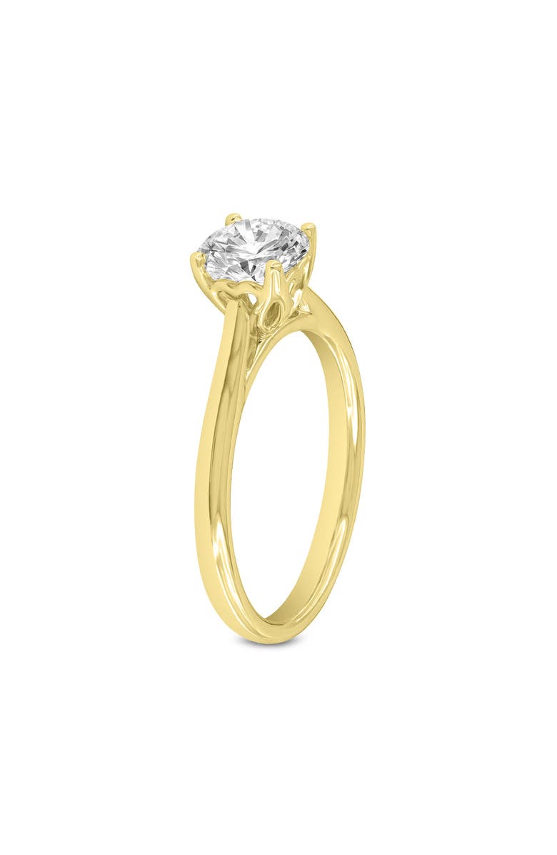 LuvMyJewelry Neli 14K Yellow Gold Round Shape Lab Grown Diamond Solitaire Ring - 1 Ct, Alternate, color, 14K Yellow Gold