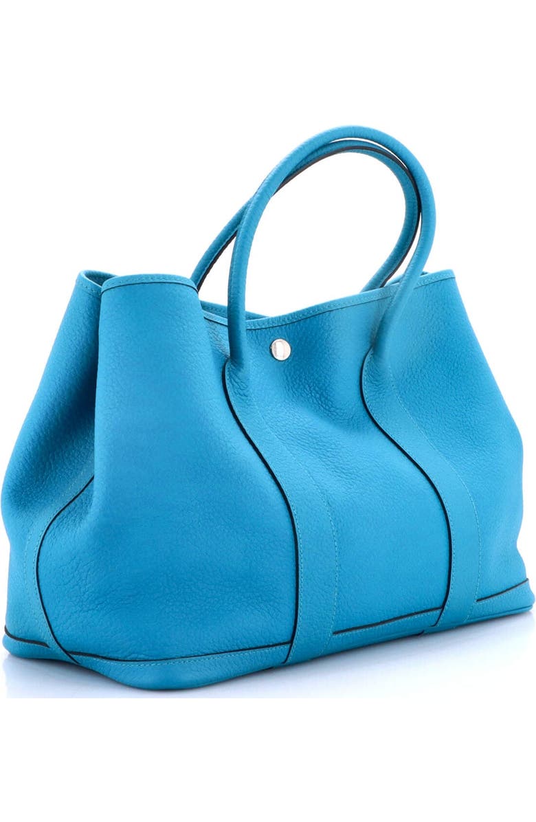 Pre-Owned Hermes Garden Party Tote Leather 36, Alternate, color, Turquoise