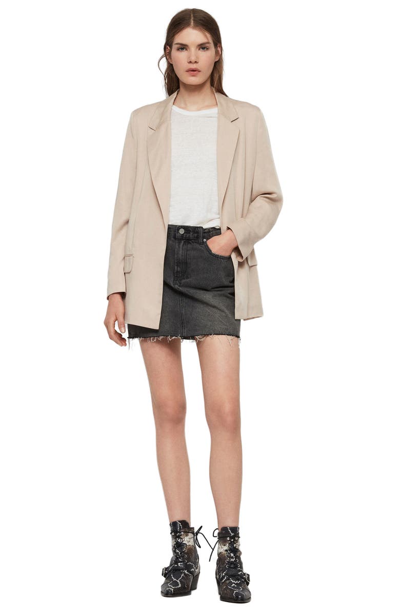 AllSaints Alva Open Front Blazer, Alternate, color, 