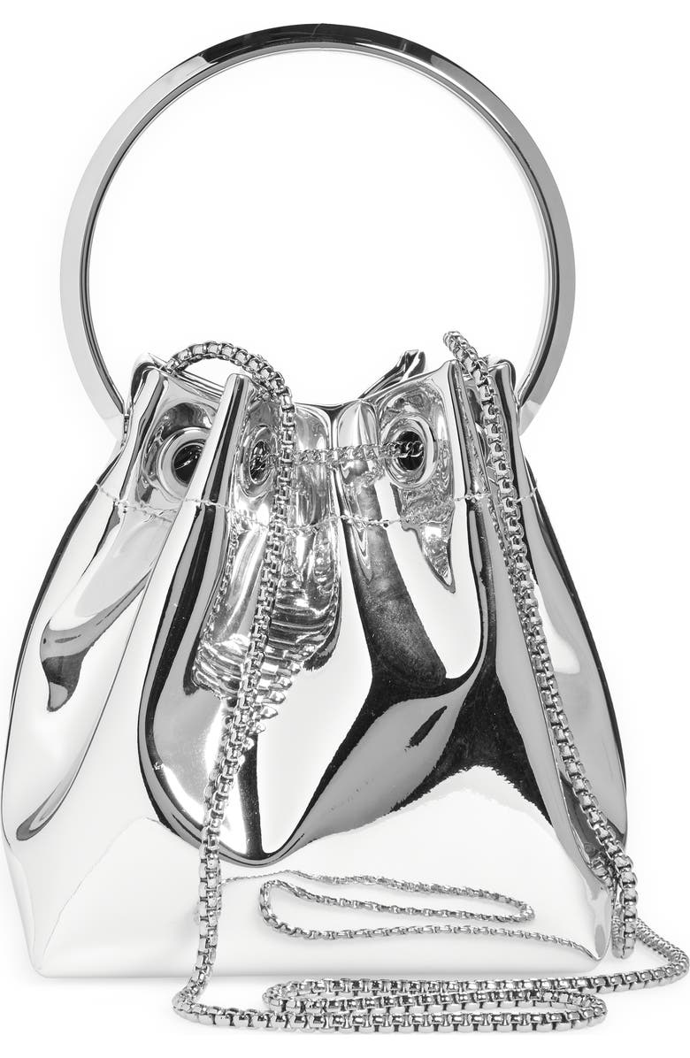 Jimmy Choo Bon Bon Mirror Fabric Top Handle Bag, Alternate, color,