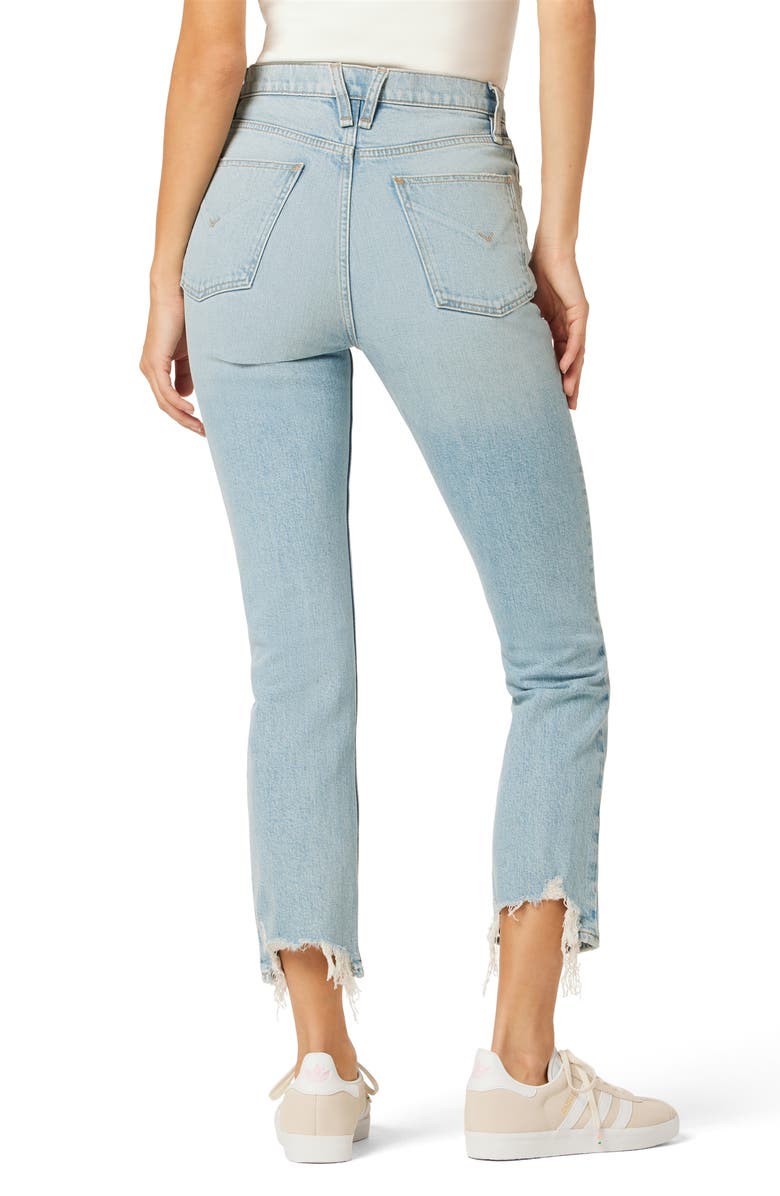 Hudson Jeans Harlow Ultrahigh Waist Fray Hem Ankle Cigarette Jeans, Alternate, color, 