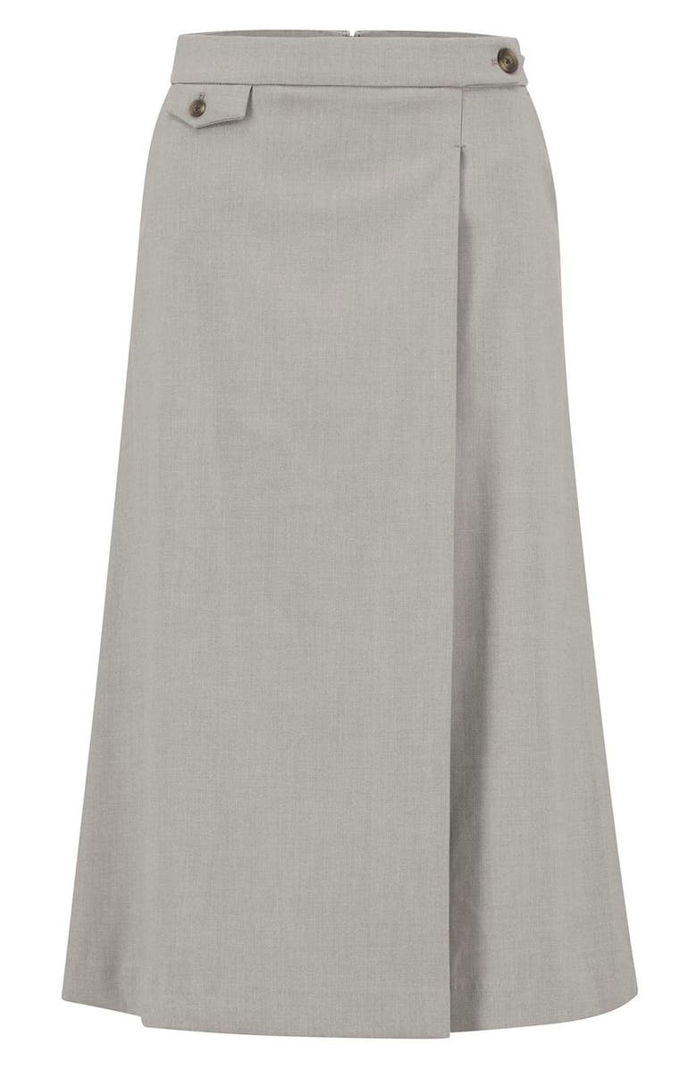 Barbour Freya Faux Wrap Midi Skirt, Alternate, color, Mist