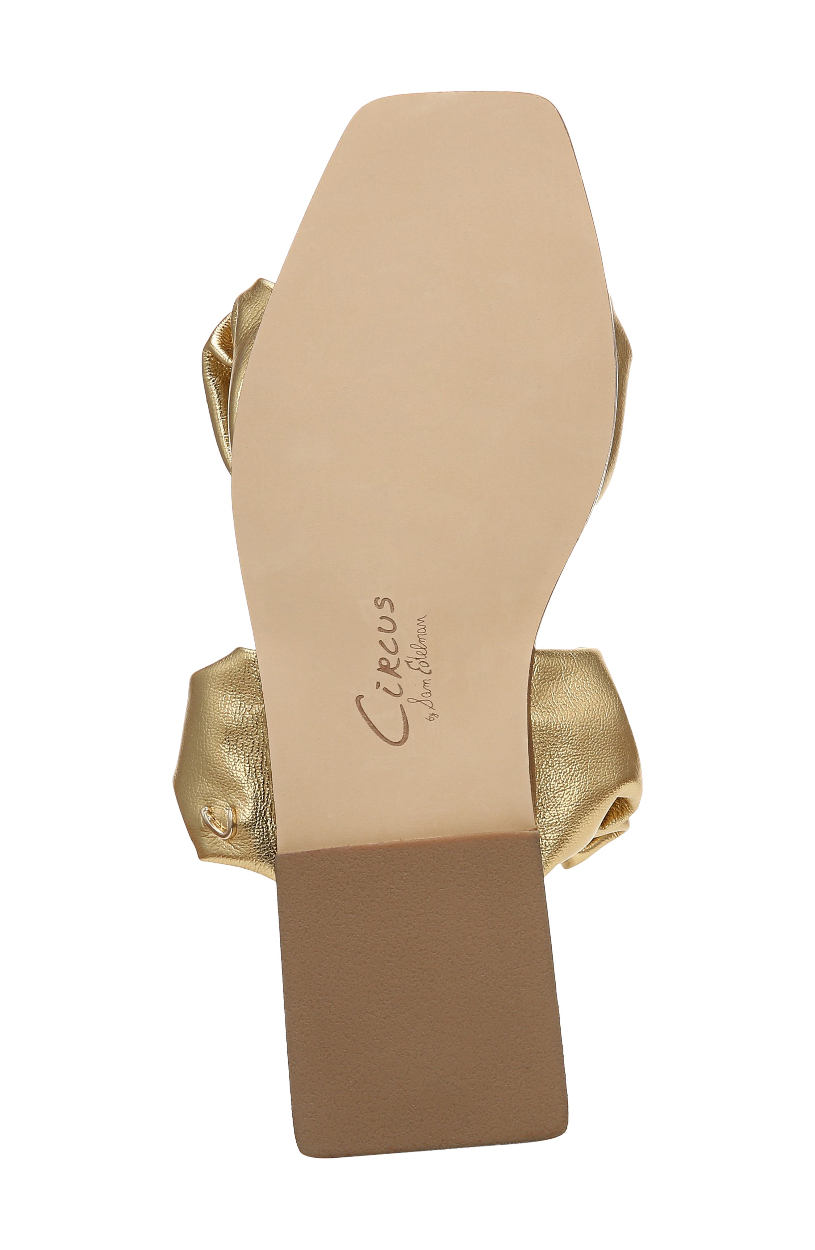 Circus by Sam Edelman Iggy Slide Sandal, Alternate, color, PURE GOLD NAPPA LEATHER