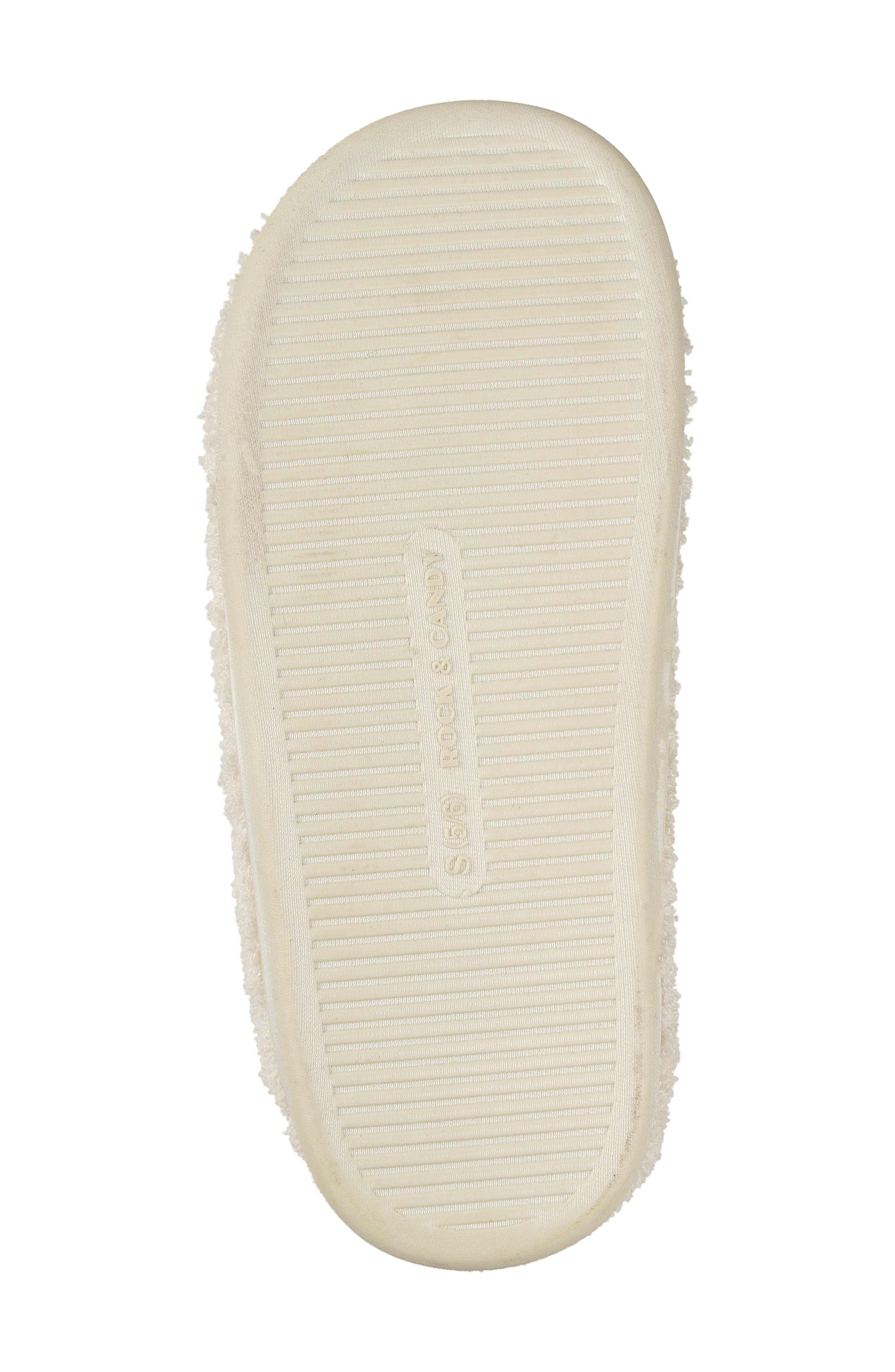 ROCK AND CANDY Scuff Slipper, Alternate, color, White Fabric - Whtfb