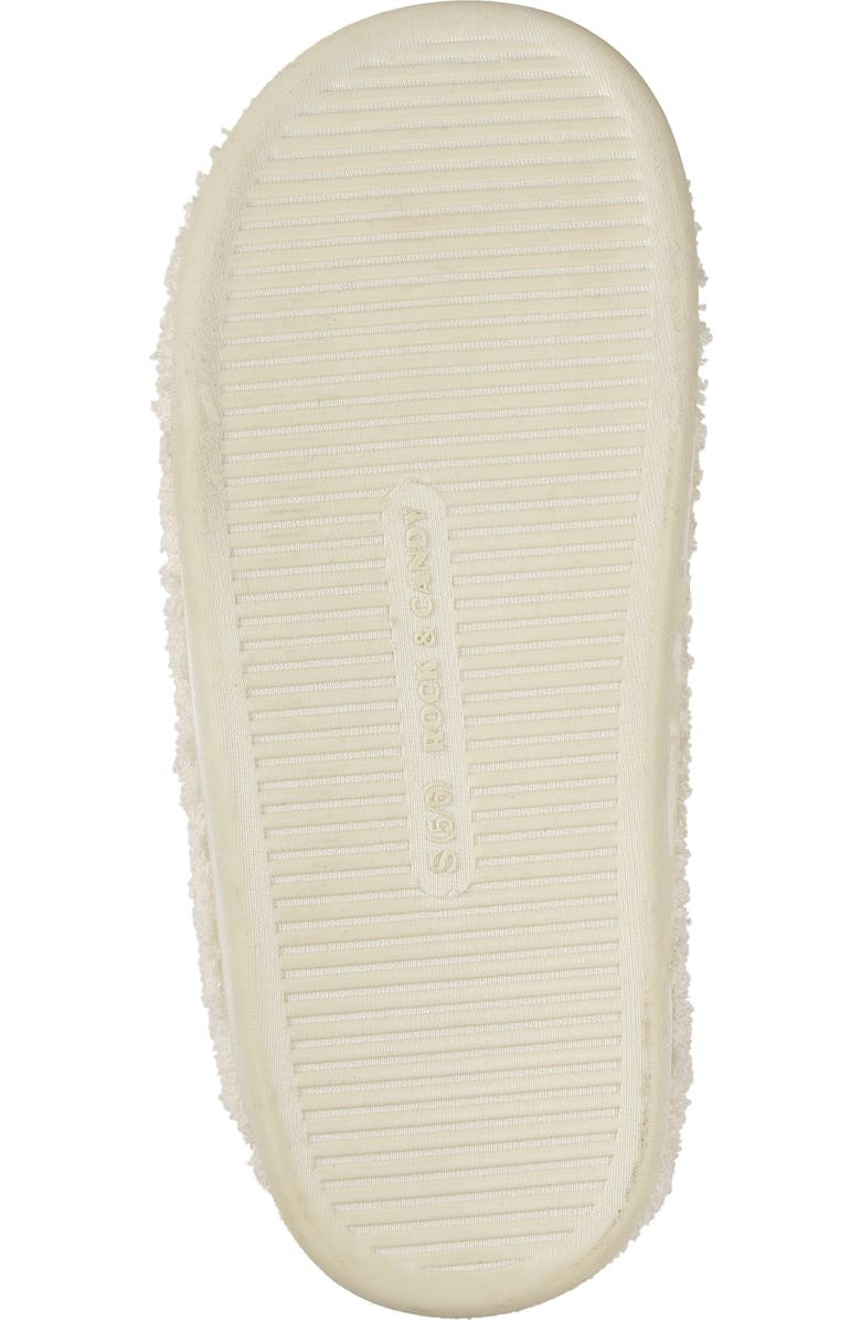 ROCK AND CANDY Scuff Slipper, Alternate, color, White Fabric - Whtfb