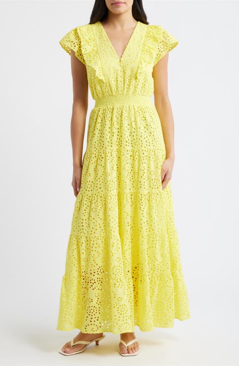 Eyelet Maxi Dress