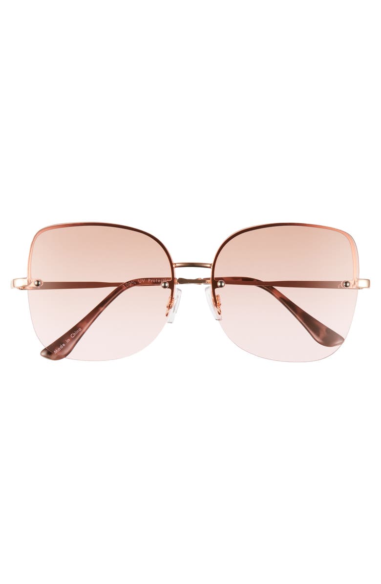 BP. 60mm Rimless Square Sunglasses, Alternate, color,