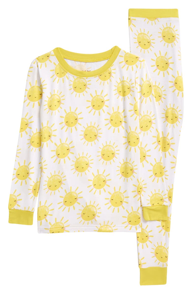 Little Sleepies Kids' Sunshine Fitted Two-Piece Pajamas, Main, color, 
