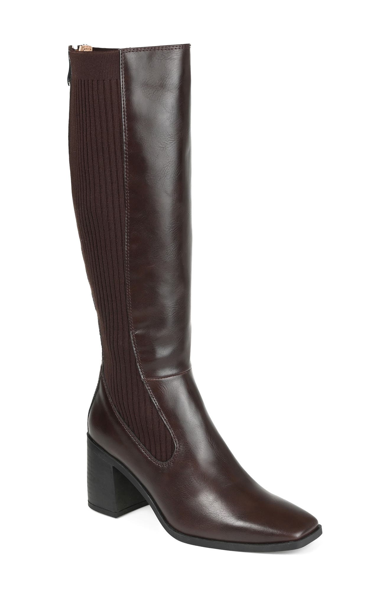 Journee Collection Winny Tall Boot, Main, color, Brown