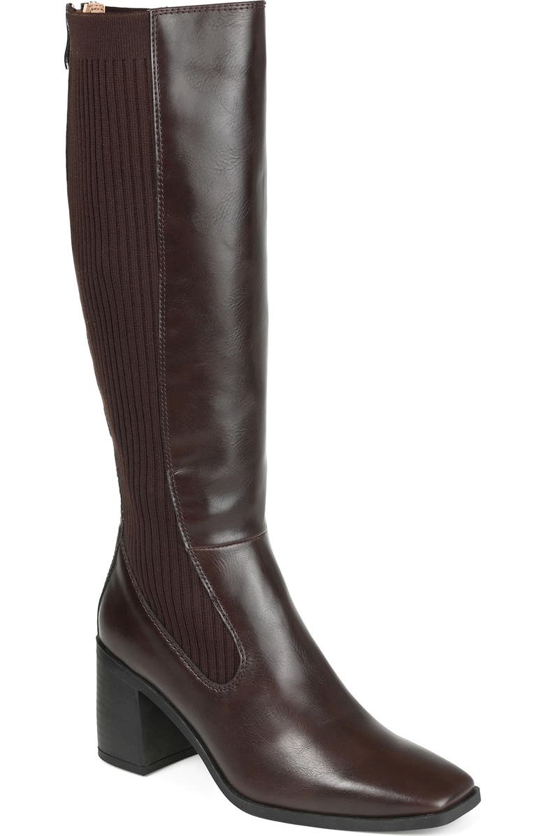 Journee Collection Winny Tall Boot, Main, color, Brown