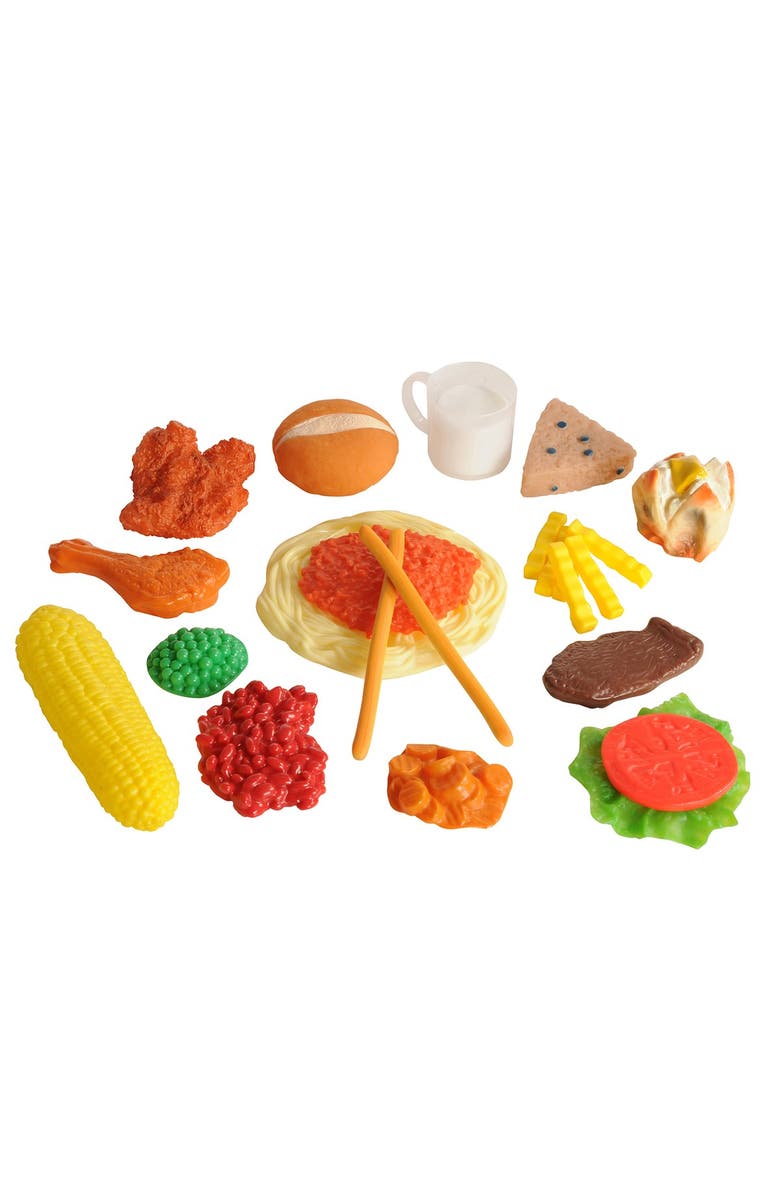 Kaplan Early Learning Company Life-size Pretend Play Dinner Meal Set - 24 Pieces, Main, color, Multicolored