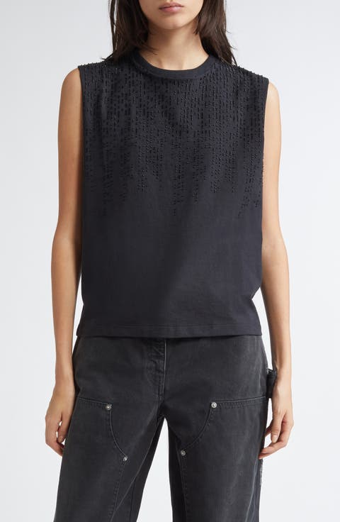 Journey Embellished Cotton Tank